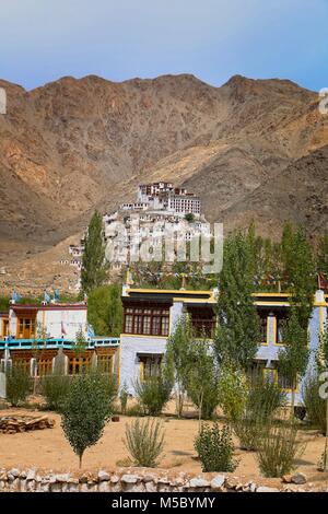 Chemdey Kloster in Sakti Dorf, Leh, Ladakh, Jammu, Kaschmir, Indien Stockfoto