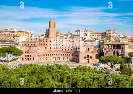 Luftaufnahme des Trajan Markt in Rom, Italien Stockfoto
