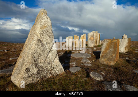 St. Dervla's Twist aka Twist 'eirble', Skulptur von Michael Bulfin, auf der Tír Sáile Skulpturenweg, der Mullet Halbinsel, County Mayo, Irland Stockfoto