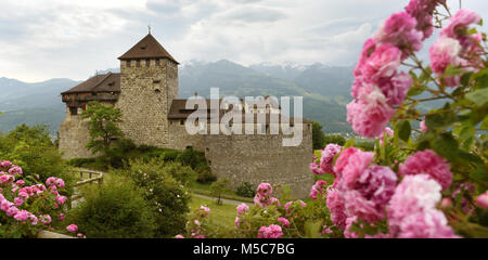 Burg Gutenberg in Vaduz, Liechtenstein. Dieses Schloss ist der Palast und die offizielle Residenz des Fürsten von Liechtenstein Stockfoto