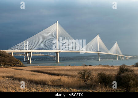 Eine Ansicht von Rosyth der Queensferry Road Bridge überqueren, die durch die Königin im September 2017 eröffnet wurde Stockfoto