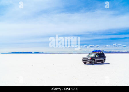 Blick auf den Salzsee Uyuni in Bolivien Stockfoto