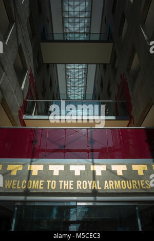 Eingang zu den Royal Armouries Museum in Leeds. Stockfoto