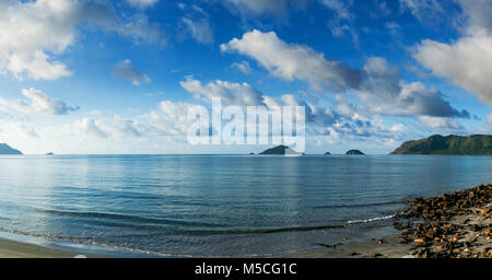 Dat Con Dao Doc Strand, Insel, Ba Ria Vung Tau, Vietnam. . Panorama vom schönen Strand Stockfoto