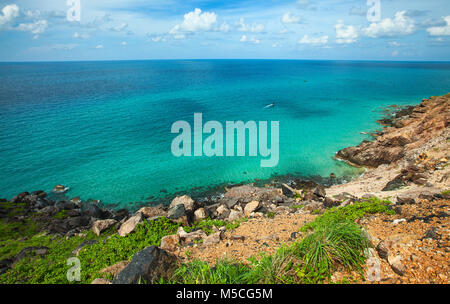 Dat Con Dao Doc Strand, Insel, Ba Ria Vung Tau, Vietnam. . Panorama vom schönen Strand Stockfoto