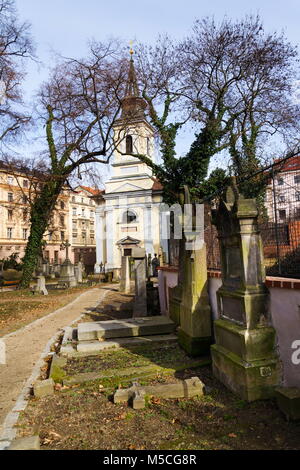 Kirche der Heiligen Dreifaltigkeit, Kleinseite, Smichov, Prag, Tschechische Republik Stockfoto