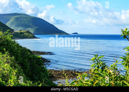 Dat Con Dao Doc Strand, Insel, Ba Ria Vung Tau, Vietnam. . Panorama vom schönen Strand Stockfoto