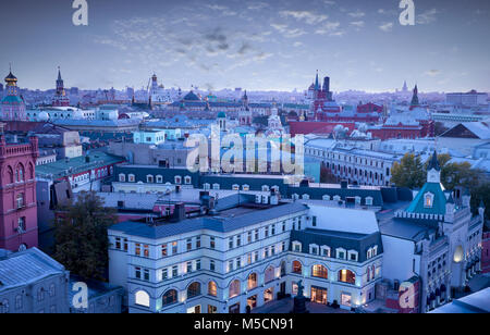 Panoramablick Blick auf die Innenstadt von Moskau, Russland Stockfoto