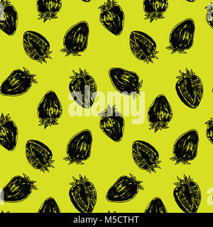 Erdbeere nahtlose Muster. Tropischen Hintergrund Stockfoto