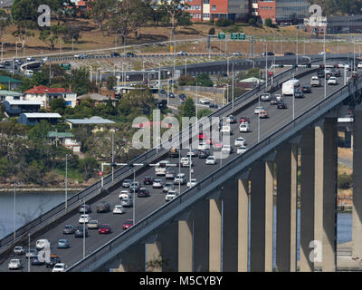 Tasman Bridge ist ein 5-spurige Brücke Hobart Tasmanien, Australia‎ Stockfoto