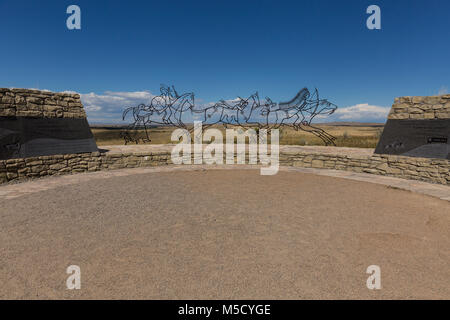 Indian Memorial. September, 2016. Little Bighorn Battlefield National Monument, Montana, USA Stockfoto