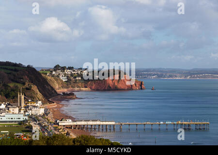 Teignmouth und seine Grand Pier Stockfoto