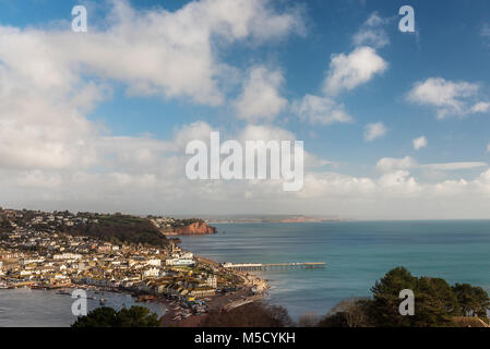 Teignmouth und seine Grand Pier Stockfoto