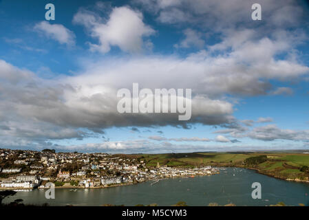 Salcombe Harbour und die Mündung von East Portlemouth genommen Stockfoto