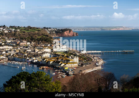 Teignmouth und seine Grand Pier Stockfoto