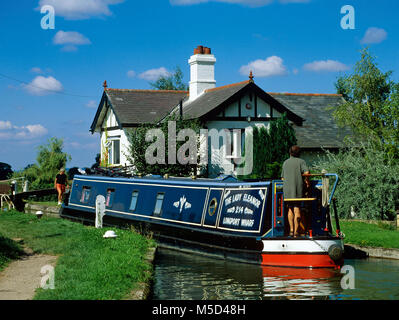 Der Black Jack auf der Aylesbury Arm des Grand Union Canal in der Nähe von Marsworth, Buckinghamshire Stockfoto