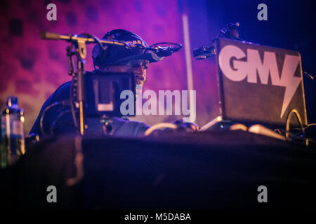 Oslo, Norwegen. Februar 21, 2018. Der amerikanische Rapper, DJ und Lyriker Grandmaster Flash führt ein Live Konzert im Parkteatret in Oslo. (Foto: Gonzales Foto - Tord Litleskare). Credit: Gonzales Foto/Alamy leben Nachrichten Stockfoto