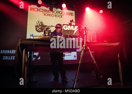 Oslo, Norwegen. Februar 21, 2018. Der amerikanische Rapper, DJ und Lyriker Grandmaster Flash führt ein Live Konzert im Parkteatret in Oslo. (Foto: Gonzales Foto - Tord Litleskare). Credit: Gonzales Foto/Alamy leben Nachrichten Stockfoto