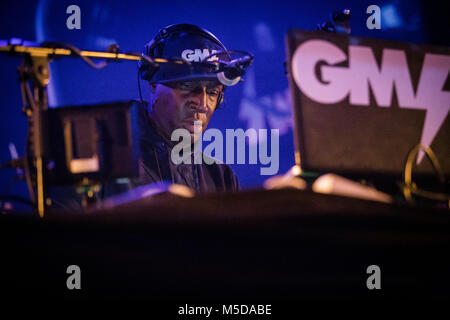 Oslo, Norwegen. Februar 21, 2018. Der amerikanische Rapper, DJ und Lyriker Grandmaster Flash führt ein Live Konzert im Parkteatret in Oslo. (Foto: Gonzales Foto - Tord Litleskare). Credit: Gonzales Foto/Alamy leben Nachrichten Stockfoto