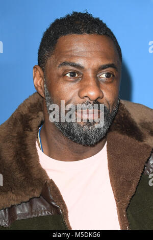 Berlin, Deutschland. 22. Februar, 2018. Englisch Schauspieler Idris Elba nimmt an der 68. Berlinale Die Internationalen Filmfestspiele Berlin Premiere von yardie im Zoo Palast in Berlin, Deutschland. Credit: Paul Treadway/Alamy leben Nachrichten Stockfoto