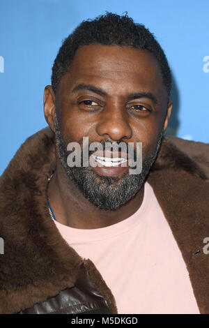 Berlin, Deutschland. 22. Februar, 2018. Englisch Schauspieler Idris Elba nimmt an der 68. Berlinale Die Internationalen Filmfestspiele Berlin Premiere von yardie im Zoo Palast in Berlin, Deutschland. Credit: Paul Treadway/Alamy leben Nachrichten Stockfoto