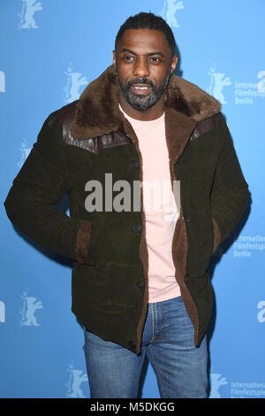 Berlin, Deutschland. 22. Februar, 2018. Englisch Schauspieler Idris Elba nimmt an der 68. Berlinale Die Internationalen Filmfestspiele Berlin Premiere von yardie im Zoo Palast in Berlin, Deutschland. Credit: Paul Treadway/Alamy leben Nachrichten Stockfoto