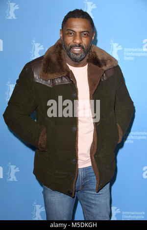 Berlin, Deutschland. 22. Februar, 2018. Englisch Schauspieler Idris Elba nimmt an der 68. Berlinale Die Internationalen Filmfestspiele Berlin Premiere von yardie im Zoo Palast in Berlin, Deutschland. Credit: Paul Treadway/Alamy leben Nachrichten Stockfoto