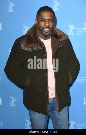 Berlin, Deutschland. 22. Februar, 2018. Englisch Schauspieler Idris Elba nimmt an der 68. Berlinale Die Internationalen Filmfestspiele Berlin Premiere von yardie im Zoo Palast in Berlin, Deutschland. Credit: Paul Treadway/Alamy leben Nachrichten Stockfoto