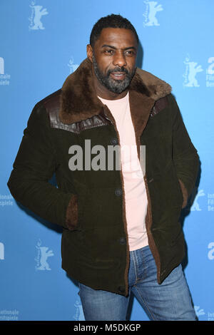 Berlin, Deutschland. 22. Februar, 2018. Englisch Schauspieler Idris Elba nimmt an der 68. Berlinale Die Internationalen Filmfestspiele Berlin Premiere von yardie im Zoo Palast in Berlin, Deutschland. Credit: Paul Treadway/Alamy leben Nachrichten Stockfoto