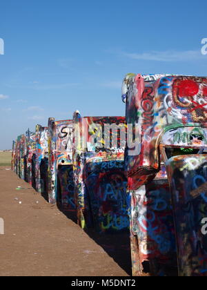 Begraben Autos in Texas Stockfoto