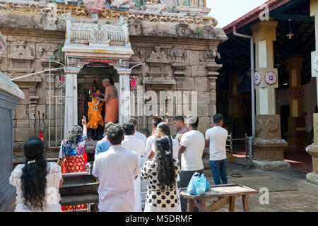 Sri Lanka, Region Chilaw, Asien, Munneeswaram Tempel Stockfoto