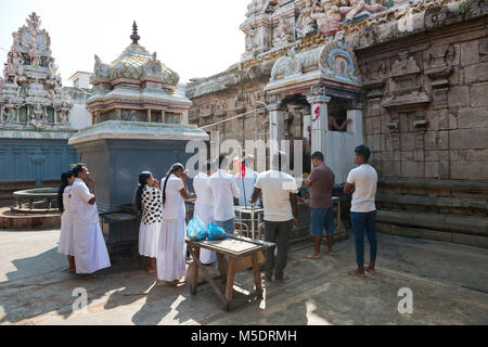 Sri Lanka, Region Chilaw, Asien, Munneeswaram Tempel Stockfoto