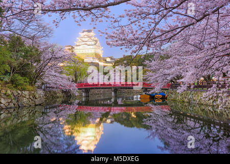 Himeji, Japan auf Burg Himeji in der Frühjahrssaison. Stockfoto