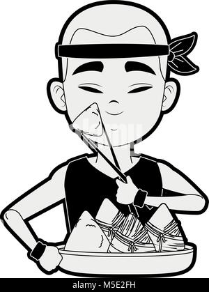 Chinesen Reis essen Stock Vektor