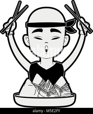 Chinesen Reis essen Stock Vektor