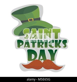 St. Patricks Tag vintage holiday Abzeichen design Stock Vektor