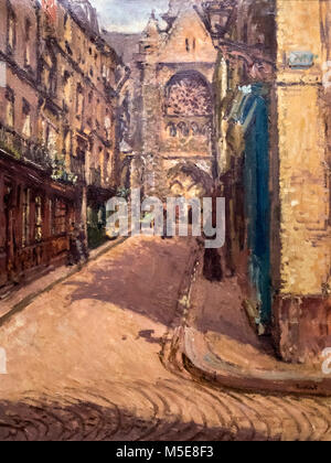 Walter Sickert. Gemälde mit dem Titel "Die Rue Pecquet, Dieppe" von Walter Richard Sickert (1860-1942), Öl auf Leinwand, 1907 Stockfoto