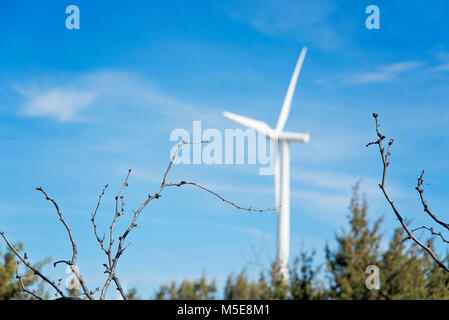 Wind dreht in Texas, Erzeugung von Windkraft zur Stromerzeugung Stockfoto