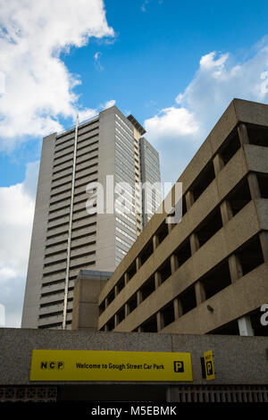 Brutalist architecture im Zentrum von Birmingham GROSSBRITANNIEN Stockfoto