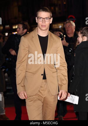 Labyrinth Runner: Der Tod Heilung UK Ventilator Siebung bei Vue West End in Leicester Square - Ankunft mit: Will Poulter Wo: London, Vereinigtes Königreich, wenn: 22 Jan 2018 Credit: WENN.com Stockfoto