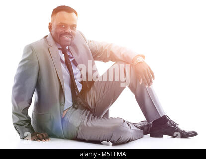 Afro-amerikanischen Geschäftsmann, entspannend Stockfoto