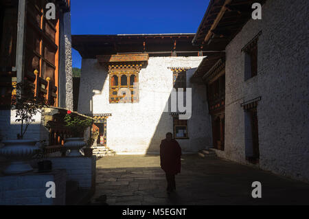 Simtokha Dzong, Burg und Kloster in der Nähe von Thimphu, Thimpu, Bhutan mit Kopie Raum Stockfoto