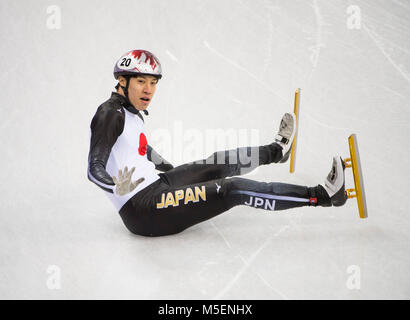 Ryosuke SAKAZUME (JPN), Short Track Speed Skating, Olympische Winterspiele 2018, PyeongChang Gangneung Ice Arena, Südkorea am 22. Februar 2018. Credit: Enrico Calderoni/LBA SPORT/Alamy leben Nachrichten