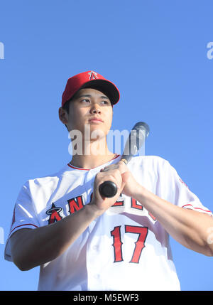 In Tempe, Arizona, USA. 22 Feb, 2018. Shohei Ohtani (Engel) MLB: Los Angeles Engel Foto Tag bei Tempe Diablo Stadion in Tempe, Arizona, United States. Quelle: LBA/Alamy leben Nachrichten Stockfoto