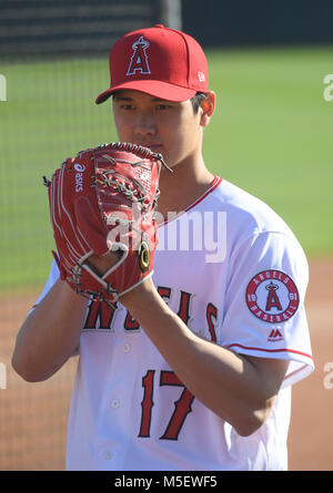 In Tempe, Arizona, USA. 22 Feb, 2018. Shohei Ohtani (Engel) MLB: Los Angeles Engel Foto Tag bei Tempe Diablo Stadion in Tempe, Arizona, United States. Quelle: LBA/Alamy leben Nachrichten Stockfoto