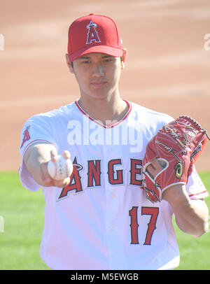 In Tempe, Arizona, USA. 22 Feb, 2018. Shohei Ohtani (Engel) MLB: Los Angeles Engel Foto Tag bei Tempe Diablo Stadion in Tempe, Arizona, United States. Quelle: LBA/Alamy leben Nachrichten Stockfoto