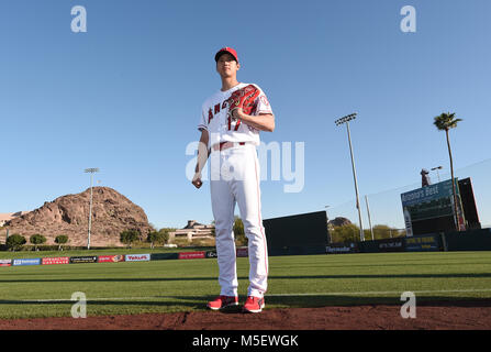 In Tempe, Arizona, USA. 22 Feb, 2018. Shohei Ohtani (Engel) MLB: Los Angeles Engel Foto Tag bei Tempe Diablo Stadion in Tempe, Arizona, United States. Quelle: LBA/Alamy leben Nachrichten Stockfoto