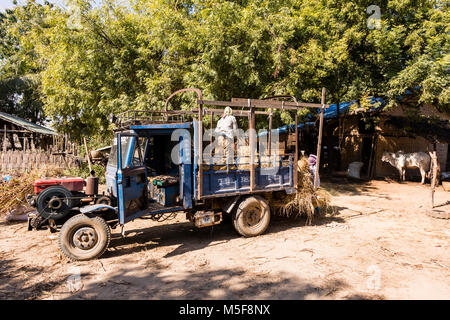 BAGAN, Myanmar, Januar 2018: Erntezeit in Bagan, Myanmar Stockfoto