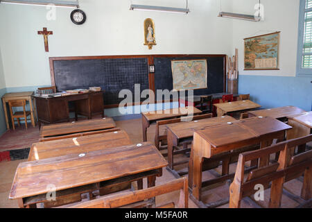 Spanien, Katalonien, Puig-Reig. Kann Vidal. Textilwaren industrielle Kolonie. 1901-1980. Schule. Stockfoto