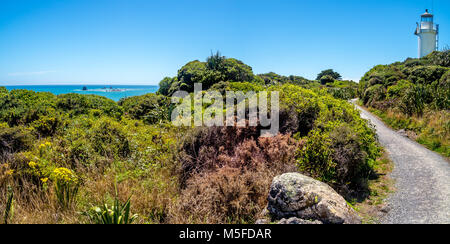 Fowlwind Head Lighthouse, Westport, Neuseeland Stockfoto